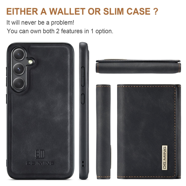 For Samsung Galaxy S24+ 5G DG.MING M1 Series 3-Fold Multi Card Wallet + Magnetic Phone Case(Black) - Galaxy S24+ 5G Cases by DG.MING | Online Shopping South Africa | PMC Jewellery | Buy Now Pay Later Mobicred