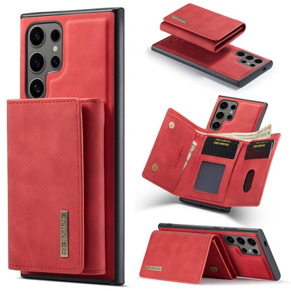 For Samsung Galaxy S24 Ultra 5G DG.MING M1 Series 3-Fold Multi Card Wallet + Magnetic Phone Case(Red) - Galaxy S24 Ultra 5G Cases by DG.MING | Online Shopping South Africa | PMC Jewellery | Buy Now Pay Later Mobicred