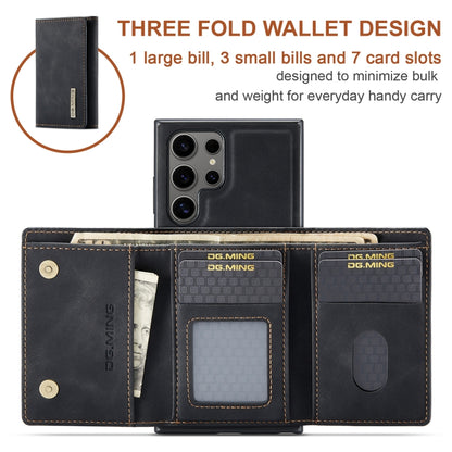 For Samsung Galaxy S24 Ultra 5G DG.MING M1 Series 3-Fold Multi Card Wallet + Magnetic Phone Case(Black) - Galaxy S24 Ultra 5G Cases by DG.MING | Online Shopping South Africa | PMC Jewellery | Buy Now Pay Later Mobicred