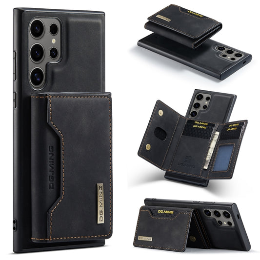 For Samsung Galaxy S24 Ultra 5G DG.MING M2 Series 3-Fold Multi Card Bag + Magnetic Phone Case(Black) - Galaxy S24 Ultra 5G Cases by DG.MING | Online Shopping South Africa | PMC Jewellery | Buy Now Pay Later Mobicred