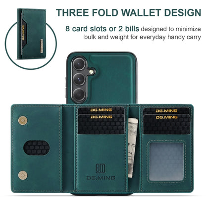 For Samsung Galaxy S24+ 5G DG.MING M2 Series 3-Fold Multi Card Bag + Magnetic Phone Case(Green) - Galaxy S24+ 5G Cases by DG.MING | Online Shopping South Africa | PMC Jewellery | Buy Now Pay Later Mobicred