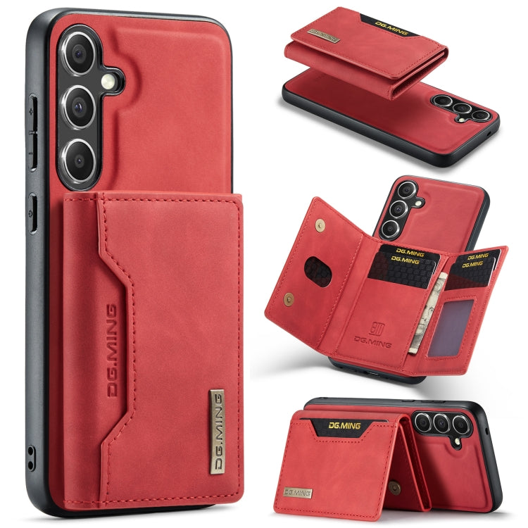 For Samsung Galaxy S24 5G DG.MING M2 Series 3-Fold Multi Card Bag + Magnetic Phone Case(Red) - free shipping - PMC Jewellery - Order now!