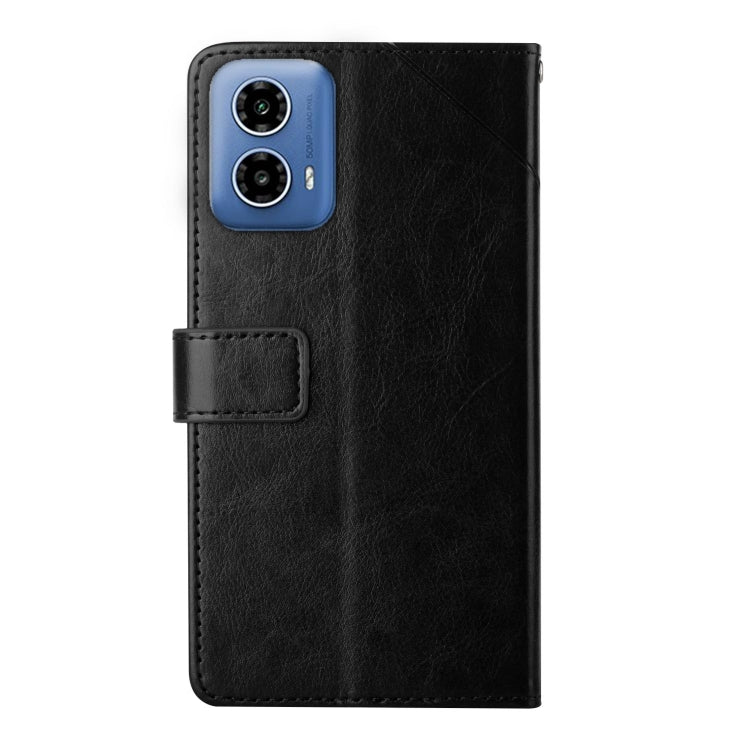 For Xiaomi Redmi 13C 5G Y-shaped Pattern Flip Leather Phone Case(Black) - 13C Cases by PMC TechLife | Online Shopping South Africa | PMC TechLife | Buy Now Pay Later Mobicred