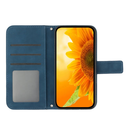 For Xiaomi 14 Ultra Skin Feel Sun Flower Embossed Flip Leather Phone Case with Lanyard(Inky Blue) - 14 Ultra Cases by PMC Jewellery | Online Shopping South Africa | PMC Jewellery | Buy Now Pay Later Mobicred