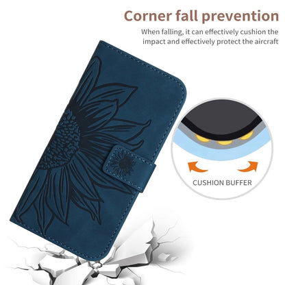 For Xiaomi 14 Ultra Skin Feel Sun Flower Embossed Flip Leather Phone Case with Lanyard(Inky Blue) - 14 Ultra Cases by PMC Jewellery | Online Shopping South Africa | PMC Jewellery | Buy Now Pay Later Mobicred