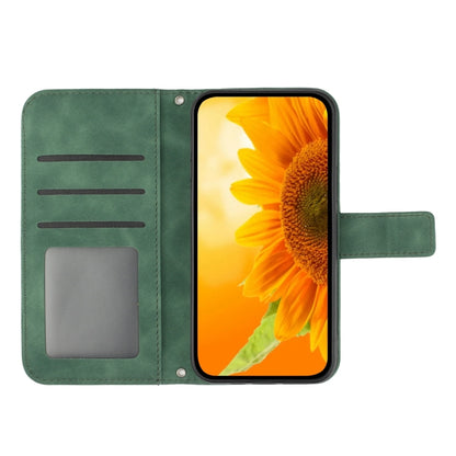 For Xiaomi 14 Ultra Skin Feel Sun Flower Embossed Flip Leather Phone Case with Lanyard(Green) - 14 Ultra Cases by PMC Jewellery | Online Shopping South Africa | PMC Jewellery | Buy Now Pay Later Mobicred