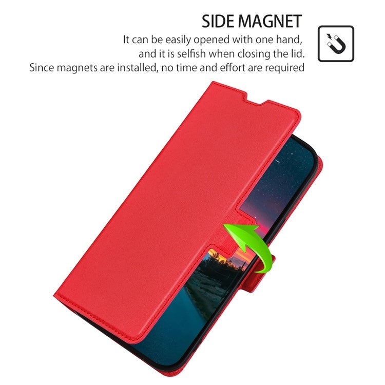 For Huawei Pura 70 Ultra-thin Voltage Side Buckle Horizontal Flip Leather Phone Case(Red) - Huawei Cases by PMC Jewellery | Online Shopping South Africa | PMC Jewellery | Buy Now Pay Later Mobicred