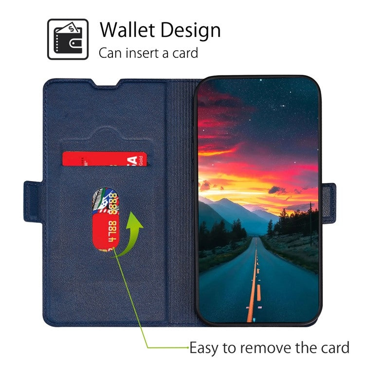 For Huawei Pura 70 Ultra Ultra-thin Voltage Side Buckle Horizontal Flip Leather Phone Case(Blue) - free shipping - PMC Jewellery - Order now!