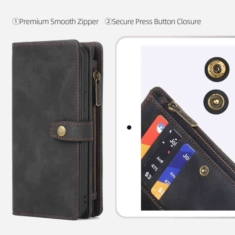 For Samsung Galaxy A33 5G Zipper Wallet Detachable MagSafe Leather Phone Case(Black) - Galaxy Phone Cases by PMC TechLife | Online Shopping South Africa | PMC TechLife