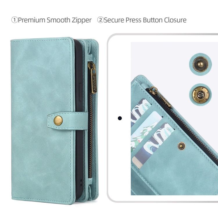 For Samsung Galaxy A53 5G Zipper Wallet Detachable MagSafe Leather Phone Case(Blue) - Galaxy Phone Cases by PMC TechLife | Online Shopping South Africa | PMC TechLife