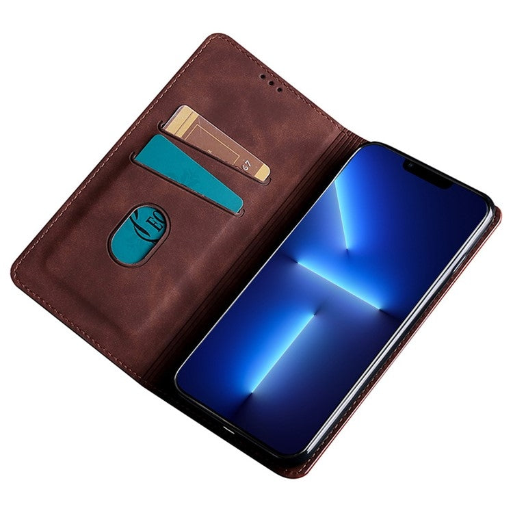 For Infinix Note 40 Pro 4G Skin Feel Magnetic Leather Phone Case(Dark Brown) - Infinix Cases by PMC TechLife | Online Shopping South Africa | PMC TechLife | Buy Now Pay Later Mobicred