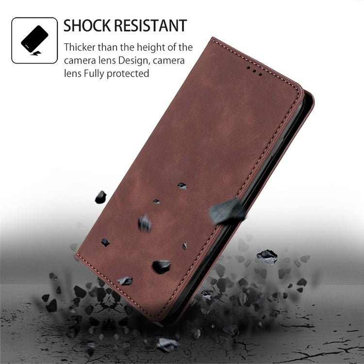 For Infinix Note 40 Pro 4G Skin Feel Magnetic Leather Phone Case(Dark Brown) - Infinix Cases by PMC TechLife | Online Shopping South Africa | PMC TechLife | Buy Now Pay Later Mobicred