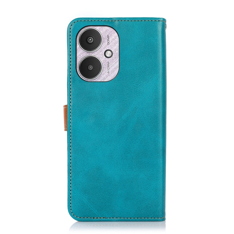 For Xiaomi Redmi 13C KHAZNEH Cowhide Texture Flip Leather Phone Case(Blue) - Xiaomi Cases by PMC TechLife | Online Shopping South Africa | PMC TechLife | Buy Now Pay Later Mobicred