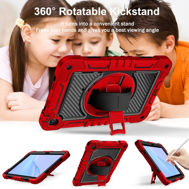 For Huawei MatePad SE 10.4 360 Degree Rotation PC Contrast Silicone Tablet Case(Red + Black) - Huawei by PMC TechLife | Online Shopping South Africa | PMC TechLife | Buy Now Pay Later Mobicred