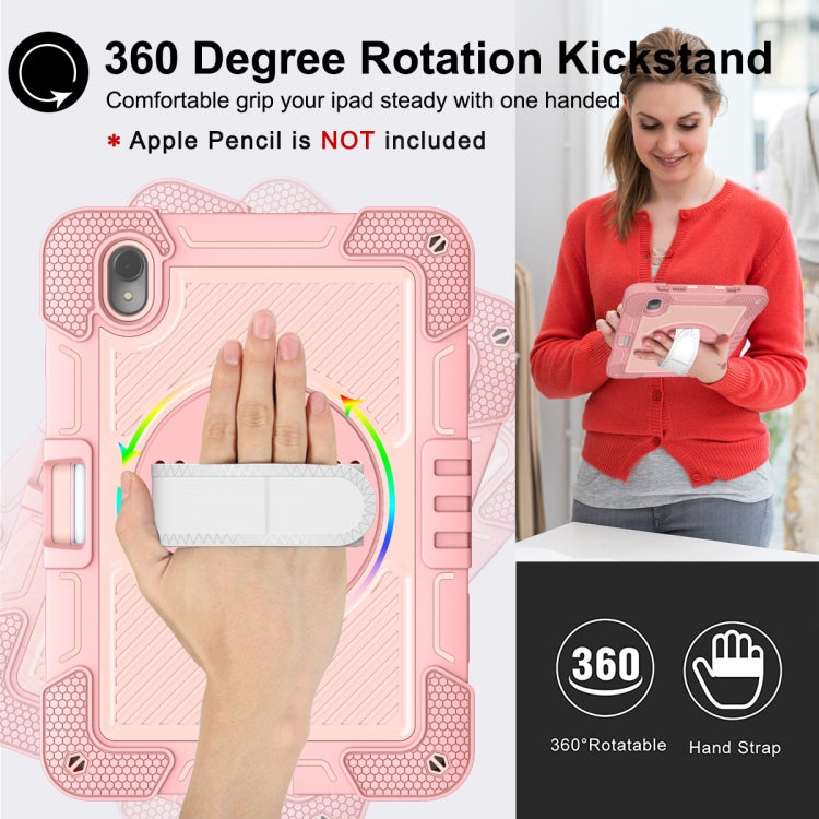 For Huawei MatePad 11 2023 360 Degree Rotation PC Contrast Silicone Tablet Case(Rose Gold) - Huawei by PMC TechLife | Online Shopping South Africa | PMC TechLife | Buy Now Pay Later Mobicred