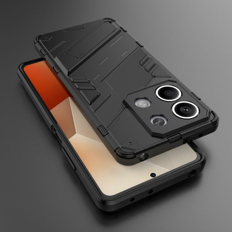 For Xiaomi Redmi Note 13 Punk Armor 2 in 1 PC + TPU Phone Case(Black) - Note 13 Cases by PMC TechLife | Online Shopping South Africa | PMC TechLife | Buy Now Pay Later Mobicred
