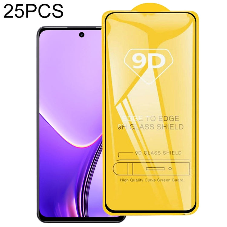 For Realme V50s 25pcs 9D Full Glue Full Screen Tempered Glass Film - V50s Tempered Glass by PMC TechLife | Online Shopping South Africa | PMC TechLife | Buy Now Pay Later Mobicred