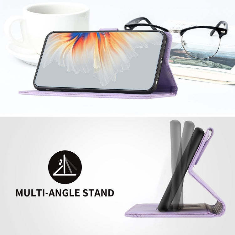 For Xiaomi Redmi Note 13 Pro 4G Heart Pattern Skin Feel Leather Phone Case(Purple) - Note 13 Pro Cases by PMC TechLife | Online Shopping South Africa | PMC TechLife | Buy Now Pay Later Mobicred