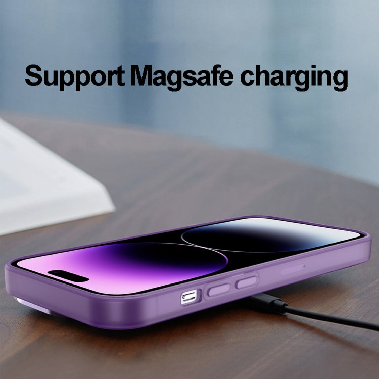 For iPhone 15 Plus Invisible Lens Bracket Matte Transparent MagSafe Phone Case(Pink) - iPhone 15 Plus Cases by PMC TechLife | Online Shopping South Africa | PMC TechLife