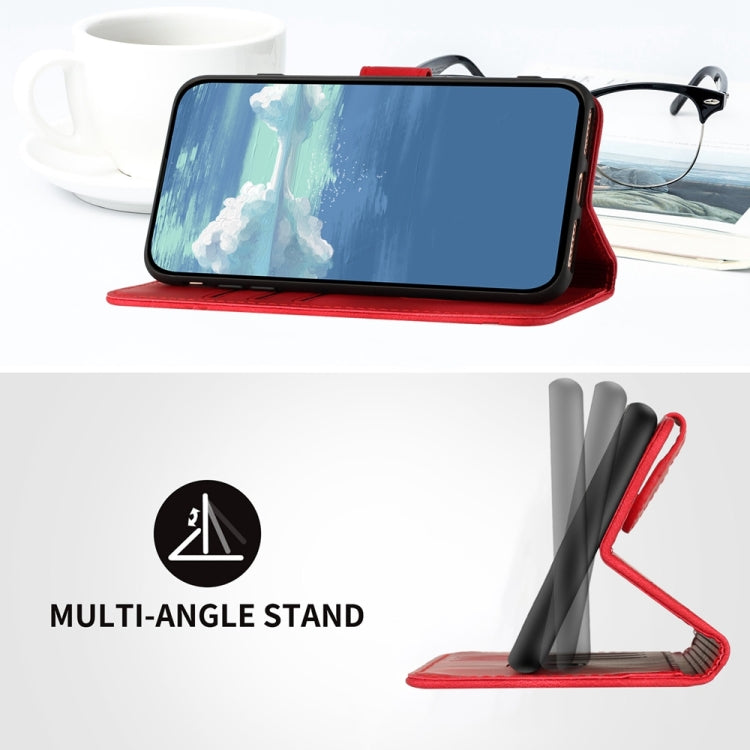 For Motorola Edge 5G 2024 Line Pattern Skin Feel Leather Phone Case(Red) - Motorola Cases by PMC Jewellery | Online Shopping South Africa | PMC Jewellery | Buy Now Pay Later Mobicred