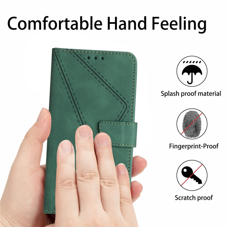 For Motorola Moto E13 4G Stitching Embossed Leather Phone Case(Green) - free shipping - PMC TechLife - Order now!