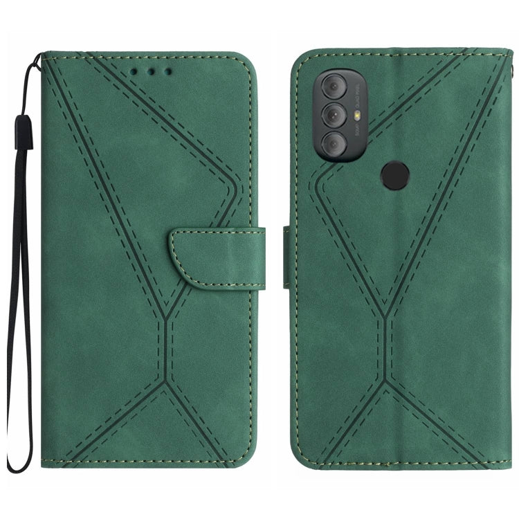 For Motorola Moto G Power 2022 Stitching Embossed Leather Phone Case(Green) - free shipping - PMC TechLife - Order now!