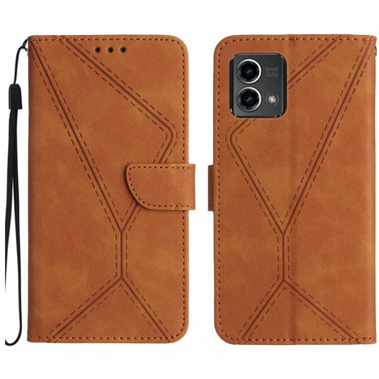 For Motorola Moto G Stylus 5G 2023 Stitching Embossed Leather Phone Case(Brown) - free shipping - PMC TechLife - Order now!