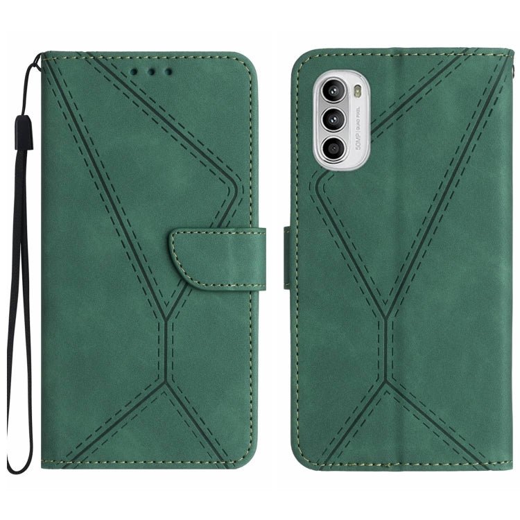 For Motorola Moto G Stylus 4G 2022 Stitching Embossed Leather Phone Case(Green) - free shipping - PMC TechLife - Order now!