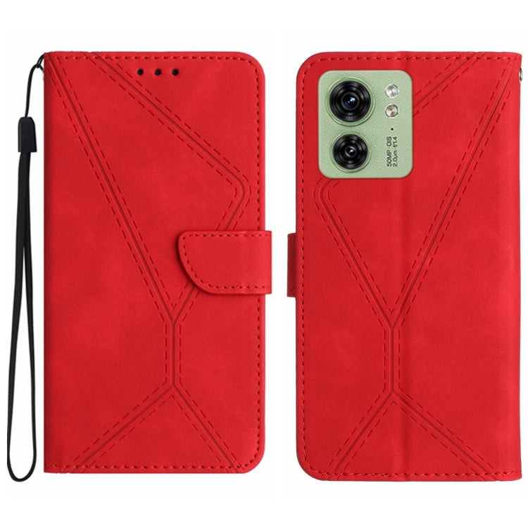For Motorola Edge 40 Stitching Embossed Leather Phone Case(Red) - free shipping - PMC TechLife - Order now!