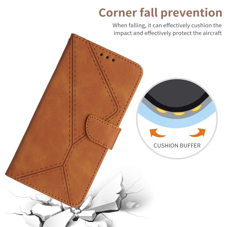 For Motorola Edge 40 Stitching Embossed Leather Phone Case(Brown) - free shipping - PMC TechLife - Order now!