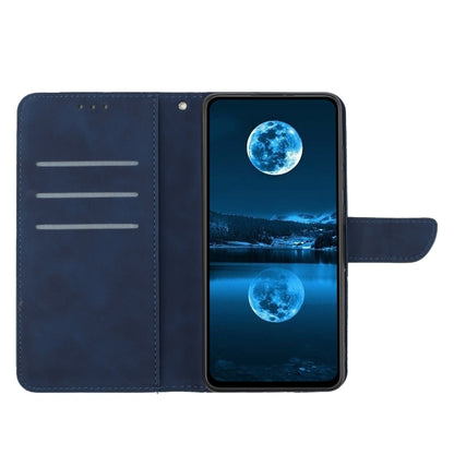 For Motorola Moto G34 5G Stitching Embossed Leather Phone Case(Blue) - Motorola Cases by PMC Jewellery | Online Shopping South Africa | PMC Jewellery | Buy Now Pay Later Mobicred