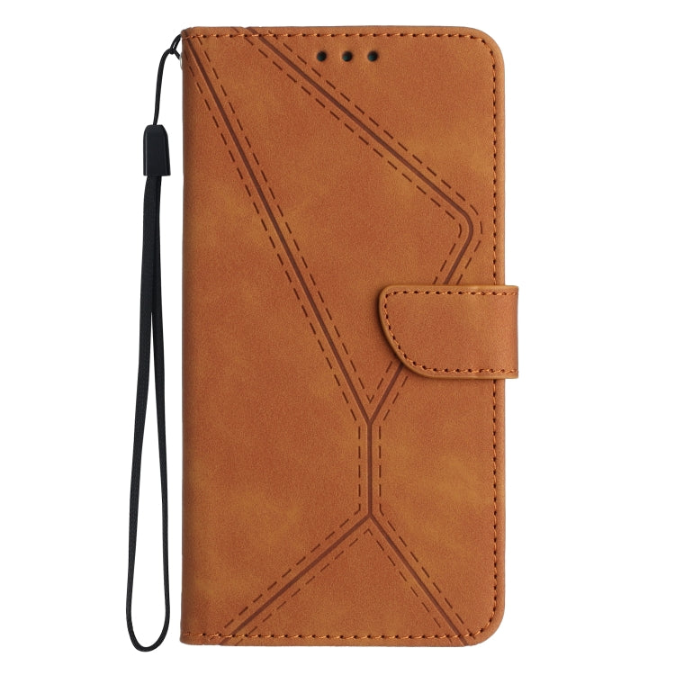 For Motorola Moto G Play 5G 2024 Stitching Embossed Leather Phone Case(Brown) - Motorola Cases by PMC TechLife | Online Shopping South Africa | PMC TechLife | Buy Now Pay Later Mobicred