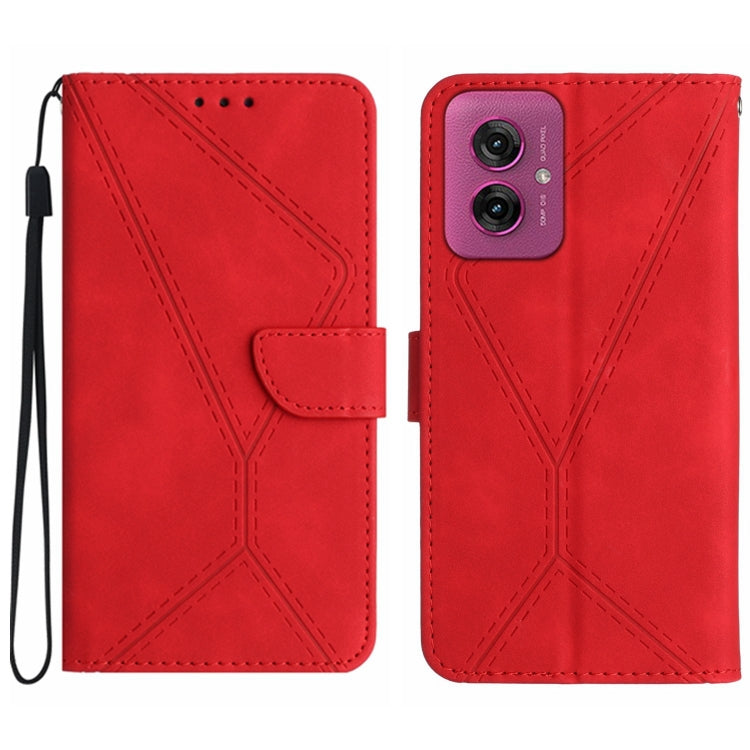For Motorola Moto G55 5G Stitching Embossed Leather Phone Case(Red) - free shipping - PMC TechLife - Order now!