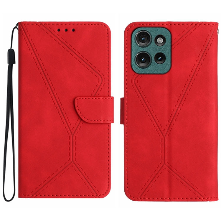 For Motorola Moto G 5G 2025 Stitching Embossed Leather Phone Case(Red) - free shipping - PMC TechLife - Order now!