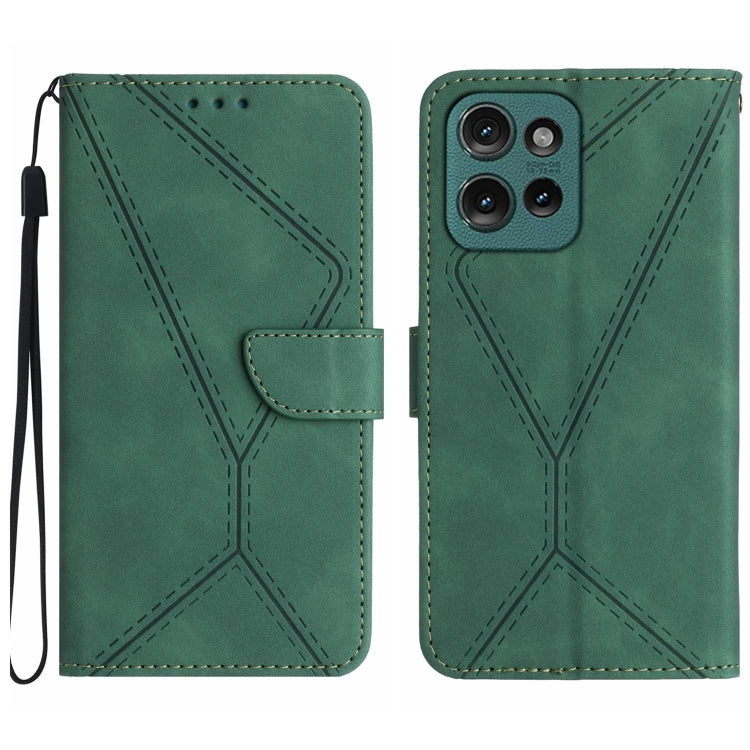 For Motorola Moto G 5G 2025 Stitching Embossed Leather Phone Case(Green) - free shipping - PMC TechLife - Order now!