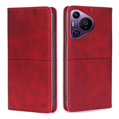 For Huawei Pura 70 Pro / 70 Pro+ 5G Cow Texture Magnetic Leather Phone Case(Red) - Huawei Cases by PMC Jewellery | Online Shopping South Africa | PMC Jewellery | Buy Now Pay Later Mobicred