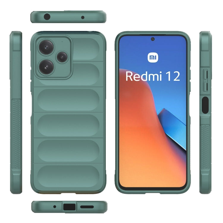 For Xiaomi Redmi 12 5G Magic Shield TPU + Flannel Phone Case(Red) - Xiaomi Cases by PMC TechLife | Online Shopping South Africa | PMC TechLife | Buy Now Pay Later Mobicred