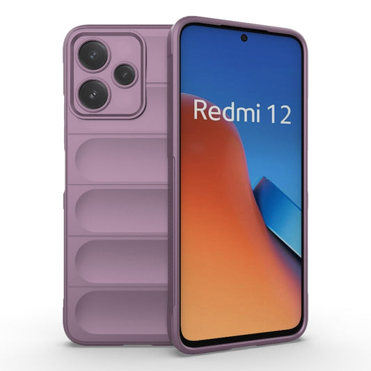 For Xiaomi Redmi 12 5G Magic Shield TPU + Flannel Phone Case(Purple) - Xiaomi Cases by PMC Jewellery | Online Shopping South Africa | PMC Jewellery | Buy Now Pay Later Mobicred