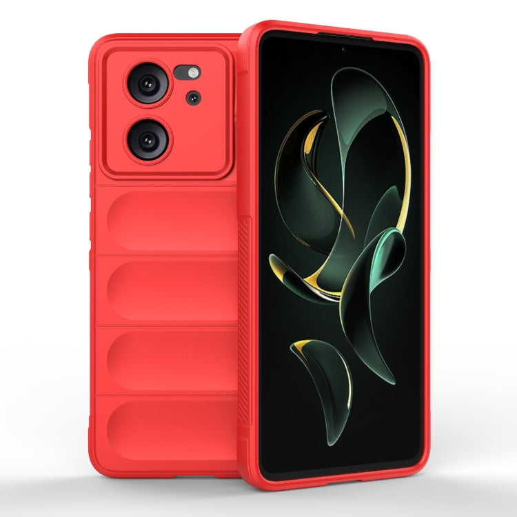 For Xiaomi Redmi K60 Ultra Magic Shield TPU + Flannel Phone Case(Red) - Redmi K60 Ultra Cases by PMC TechLife | Online Shopping South Africa | PMC TechLife | Buy Now Pay Later Mobicred