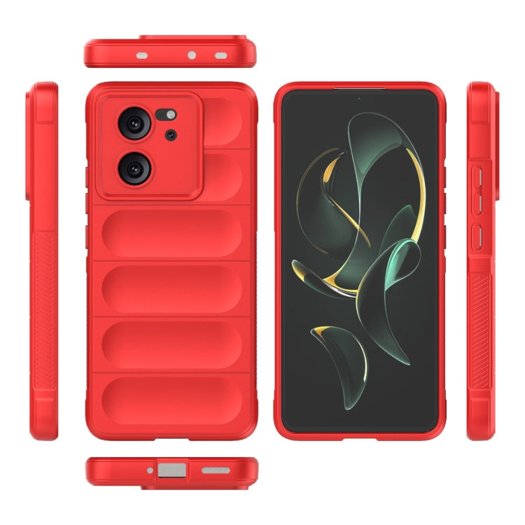 For Xiaomi Redmi K60 Ultra Magic Shield TPU + Flannel Phone Case(Red) - Redmi K60 Ultra Cases by PMC TechLife | Online Shopping South Africa | PMC TechLife | Buy Now Pay Later Mobicred