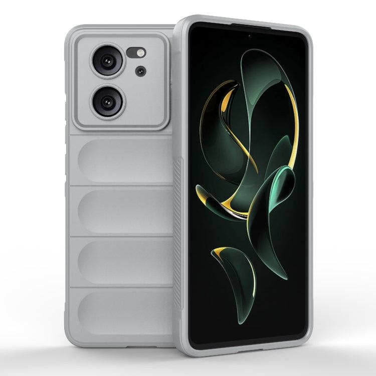 For Xiaomi Redmi K60 Ultra Magic Shield TPU + Flannel Phone Case(Grey) - Redmi K60 Ultra Cases by PMC TechLife | Online Shopping South Africa | PMC TechLife | Buy Now Pay Later Mobicred