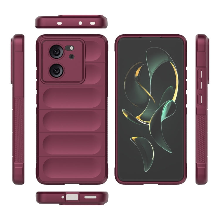 For Xiaomi Redmi K60 Ultra Magic Shield TPU + Flannel Phone Case(Wine Red) - Redmi K60 Ultra Cases by PMC TechLife | Online Shopping South Africa | PMC TechLife | Buy Now Pay Later Mobicred