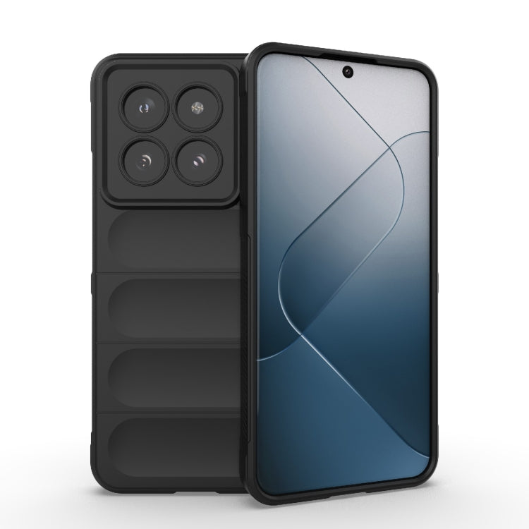 For Xiaomi 14 Pro 5G Magic Shield TPU + Flannel Phone Case(Black) - 14 Pro Cases by PMC TechLife | Online Shopping South Africa | PMC TechLife | Buy Now Pay Later Mobicred