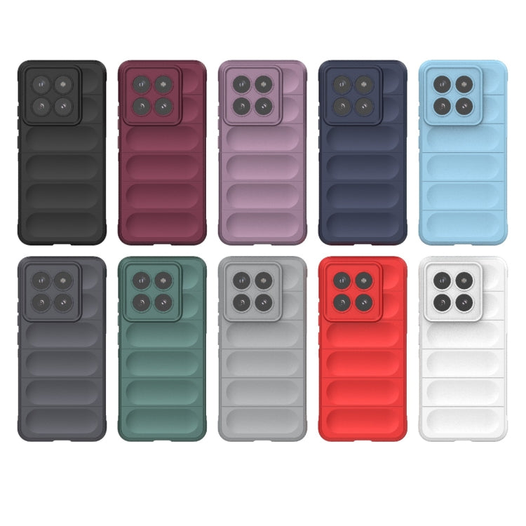 For Xiaomi 14 Pro 5G Magic Shield TPU + Flannel Phone Case(Dark Grey) - 14 Pro Cases by PMC TechLife | Online Shopping South Africa | PMC TechLife | Buy Now Pay Later Mobicred