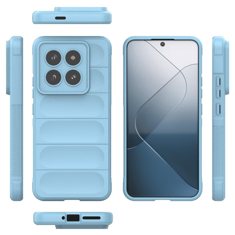 For Xiaomi 14 Pro 5G Magic Shield TPU + Flannel Phone Case(Light Blue) - 14 Pro Cases by PMC Jewellery | Online Shopping South Africa | PMC Jewellery | Buy Now Pay Later Mobicred