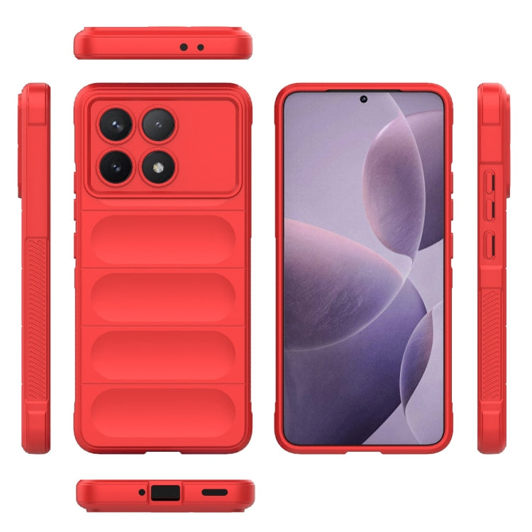 For Xiaomi Redmi K70 / K70 Pro 5G Magic Shield TPU + Flannel Phone Case(Red) - K70 Pro Cases by PMC Jewellery | Online Shopping South Africa | PMC Jewellery | Buy Now Pay Later Mobicred