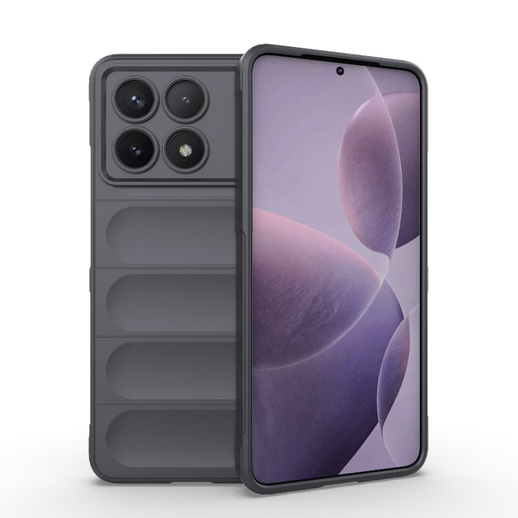 For Xiaomi Redmi K70 / K70 Pro 5G Magic Shield TPU + Flannel Phone Case(Dark Grey) - K70 Pro Cases by PMC TechLife | Online Shopping South Africa | PMC TechLife | Buy Now Pay Later Mobicred
