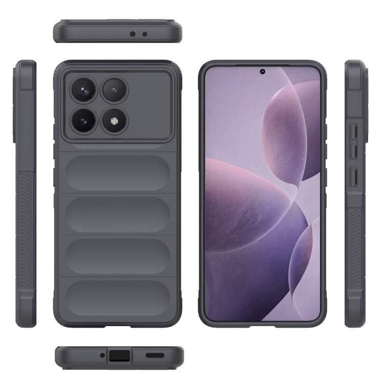 For Xiaomi Redmi K70 / K70 Pro 5G Magic Shield TPU + Flannel Phone Case(Dark Grey) - K70 Pro Cases by PMC TechLife | Online Shopping South Africa | PMC TechLife | Buy Now Pay Later Mobicred