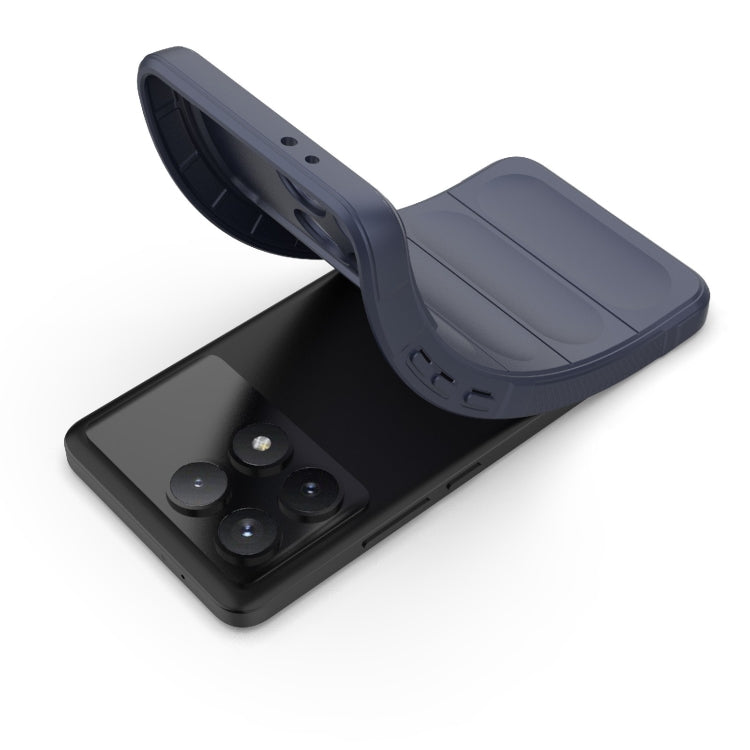 For Xiaomi Redmi K70 / K70 Pro 5G Magic Shield TPU + Flannel Phone Case(Dark Grey) - K70 Pro Cases by PMC TechLife | Online Shopping South Africa | PMC TechLife | Buy Now Pay Later Mobicred