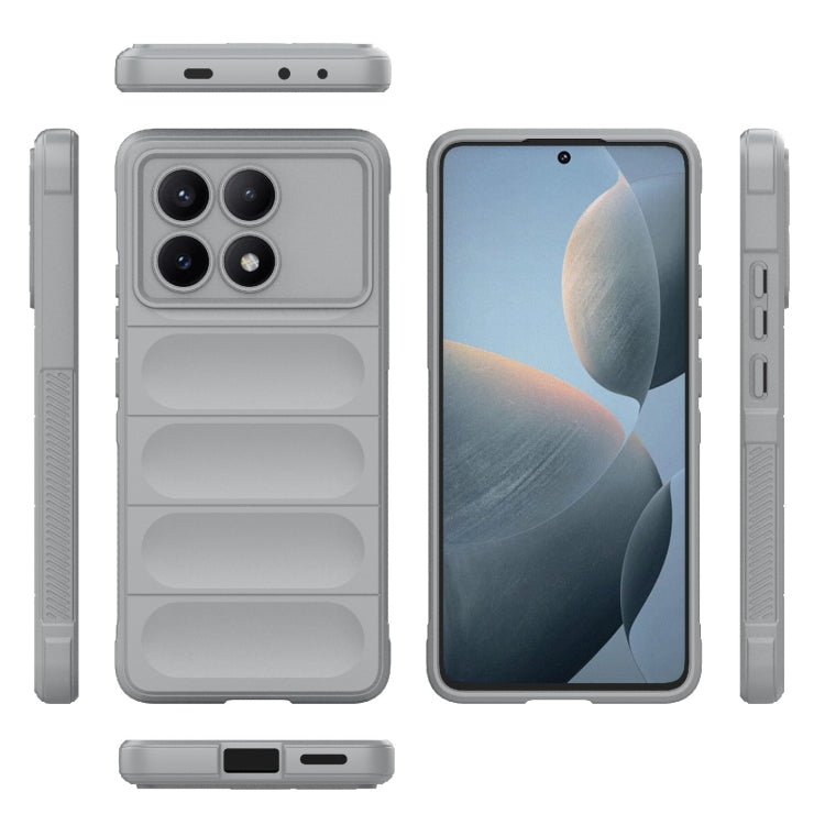 For Xiaomi Redmi K70E 5G Magic Shield TPU + Flannel Phone Case(Grey) - K70E Cases by PMC TechLife | Online Shopping South Africa | PMC TechLife | Buy Now Pay Later Mobicred